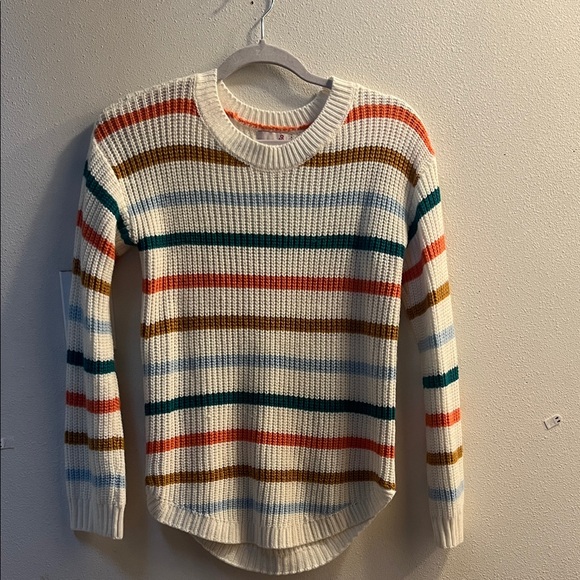 SO Women's Multicolor Striped Crew Neck Sweater - Picture 1 of 6